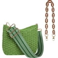 thumbnail image 1 of Kukuzhu Women Straw Small Crossbody Bag Handmade Woven Shoulder Handbag Summer Beach Purse with Guitar Strap, 1 of 7