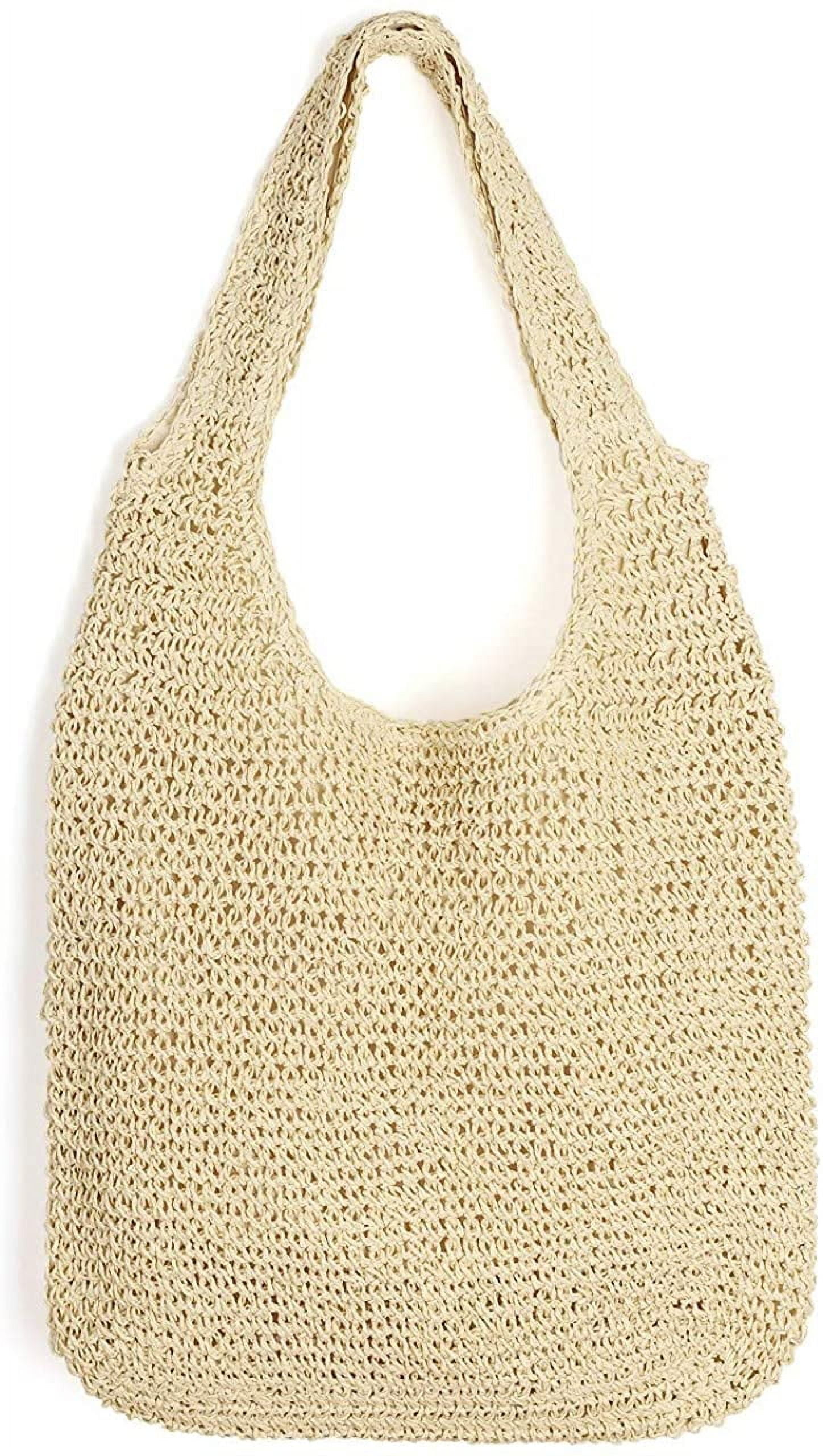 Kukuzhu Women Straw Woven Summer Beach Bag Tote Shoulder Handmade ...