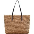 thumbnail image 1 of Kukuzhu Women Straw Woven Tote Large Beach Handmade Weaving Shoulder Bag Purse Straw Handbag, 1 of 6