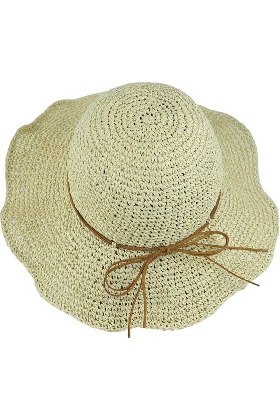 Women Sun Hat Wide Brim Floppy Beach Hat Breathable UV UPF 50+ Straw Hat Foldable Packable Summer Outdoor Cap