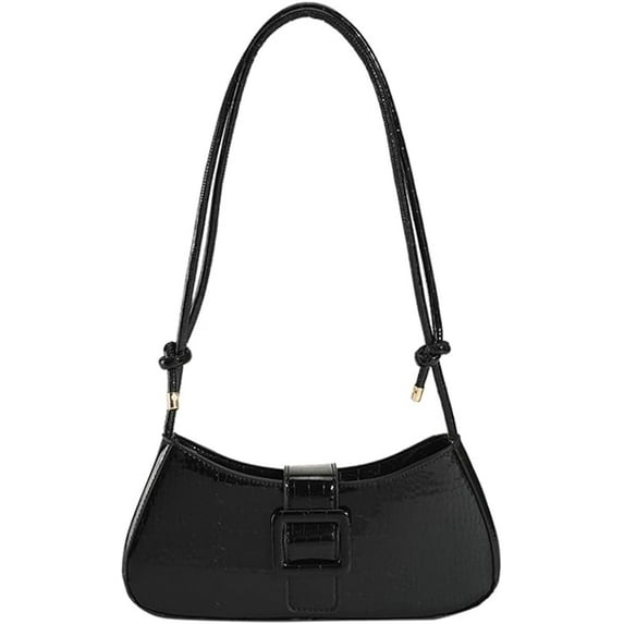 Kukuzhu Women Tote Bag Bright PU Leather Small Chic Elegant Casual Shoulder Bag