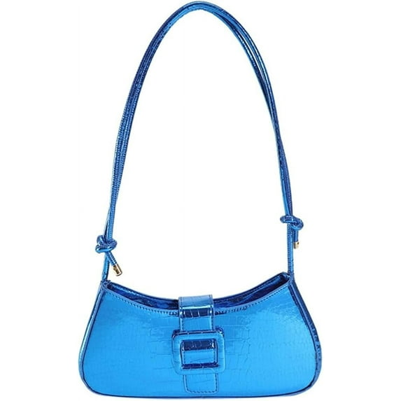 Kukuzhu Women Tote Bag Bright PU Leather Small Chic Elegant Casual Shoulder Bag