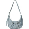 thumbnail image 1 of Kukuzhu Women Tote Bag Bright PU Pleat Chic Elegant Casual Shoulder Bag, 1 of 4
