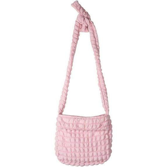 Kukuzhu Women Tote Bag Cute Bubble Hobo Bag Puffer Bag Pleated Shoulder Bag Lightweight Crossbody Bag Summer Beach Bag Purse