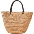 thumbnail image 1 of Kukuzhu Women Tote Bag Straw Woven Handbag Trendy Summer Ladies Girls Beach Travel Bucket Bag, 1 of 5