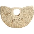 thumbnail image 1 of Kukuzhu Women Tote Bag Straw Woven Handbag Trendy Summer Ladies Girls Beach Travel Bucket Bag, 1 of 4