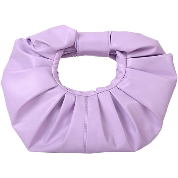 Kukuzhu Women Tote Handbags Chic Pleat PU Wedding Party Evening Clutch Purse