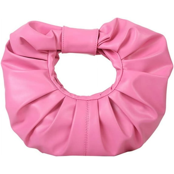 Kukuzhu Women Tote Handbags Chic Pleat PU Wedding Party Evening Clutch Purse