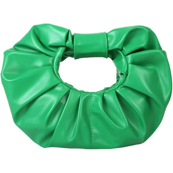 Kukuzhu Women Tote Handbags Chic Pleat PU Wedding Party Evening Clutch Purse