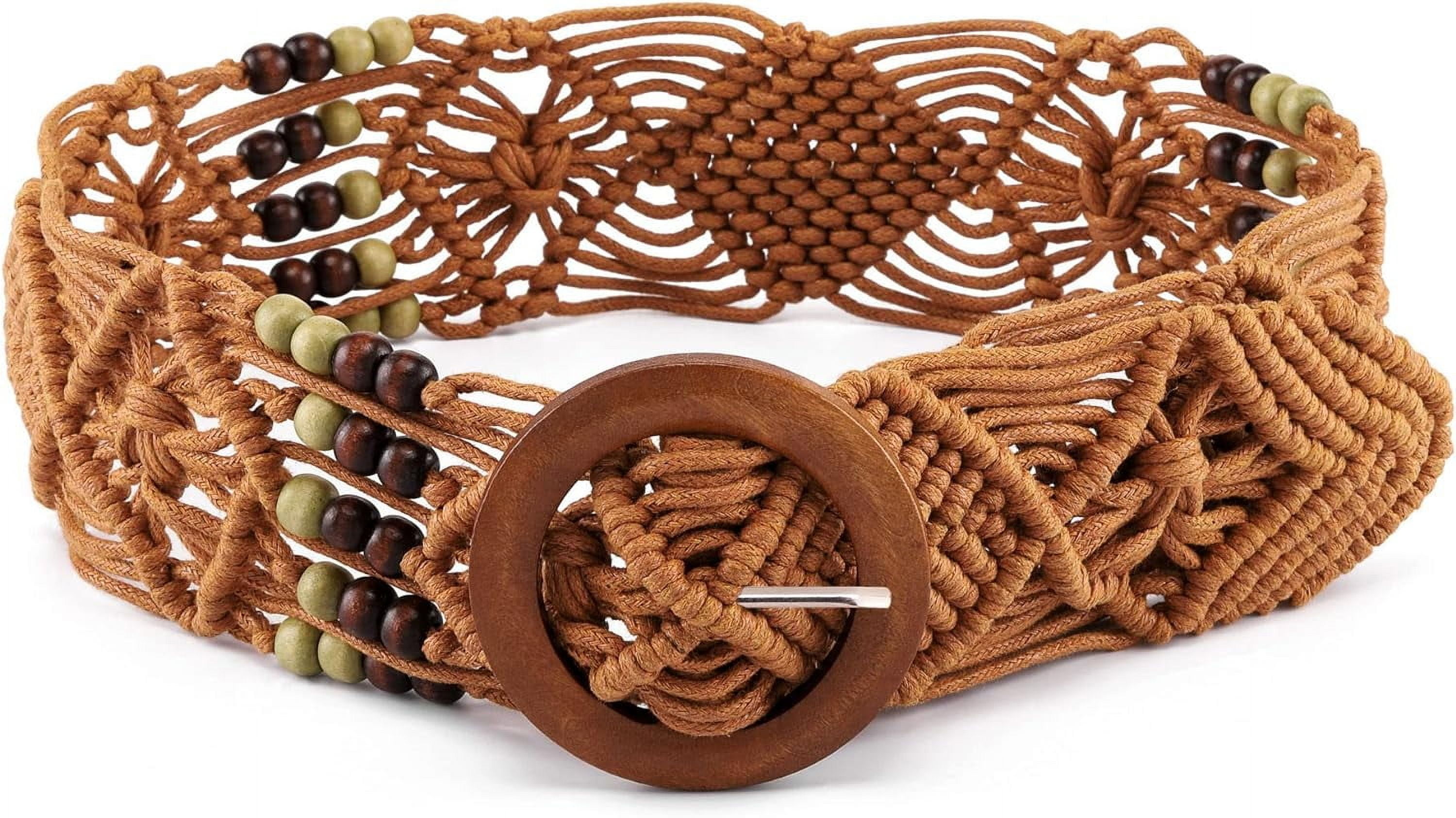 crochet dress belt Inzegao Crochet Belt for Women Knit Dress Jean Shirt Sweater Belts at Amazon Women's Clothing store