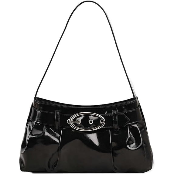 Kukuzhu Women Y2k Sparkly Evening Handbag Punk Style Hobo Bag Silver Purse PU leather Clutch Retro Tote 2023