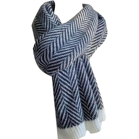 Kukuzhu Women's Ambience Double-Sided Scarf Cute Warmth Thick Knitted High-End Sense Neck
