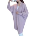 thumbnail image 1 of Kukuzhu Women's Batwing Sleeve Cardigan Sweaters Shawl Collar Oversized Sweater Cloak, 1 of 2