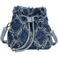 thumbnail image 1 of Kukuzhu Women's Bucket Bag Denim Shoulder Bag 90s Hobo Handbags Purse Retro Diamond Crossbody Bag, 1 of 8