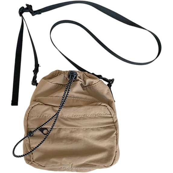 Kukuzhu Women’s Casual Tote Bag Mini Crossbody Bag Phone Bag Purse Nylon Shoulder Handbag Drawstring Messenger Bag