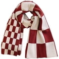 thumbnail image 1 of Kukuzhu Women's Checkerboard Korean Version Patchwork Scarf Autumn And Winter Warmth Student Versatile Neck, 1 of 3