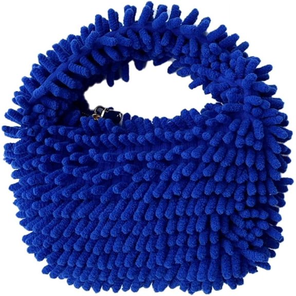 Kukuzhu Women's Clutch Bag Cute Satchel Handbag Fluffy Solid Color Purse Mini Cute Handbag