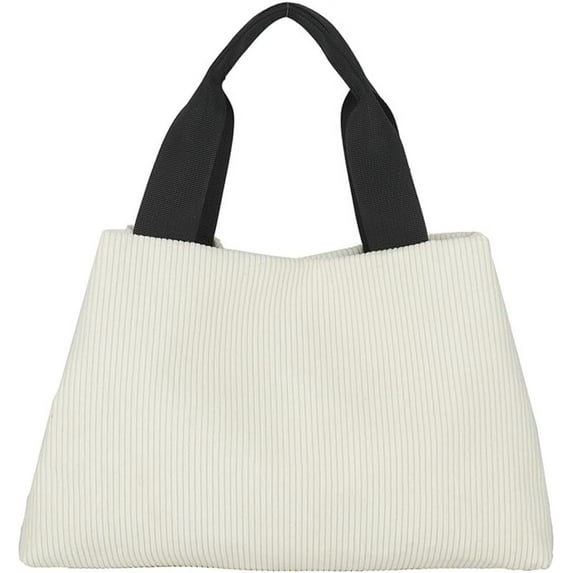 Kukuzhu Women’s Corduroy Handbags Small Cosmetic Bag Tote Cute Pouch Purse Toiletry Bags for Travel Work