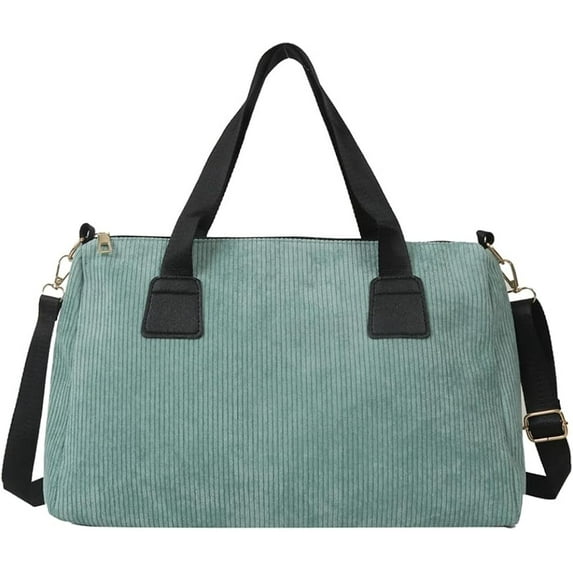 Kukuzhu Women’s Corduroy Tote Handbags Fashion Satchel Shoulder Hobo Bag Purse Casual Zipper Messenger Bag for Travel Work