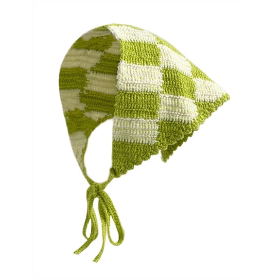 Kukuzhu Women's Crochet Head Kerchief Knitted Hair Scarf Headwrap for Women Girls Floral Fruits Headband