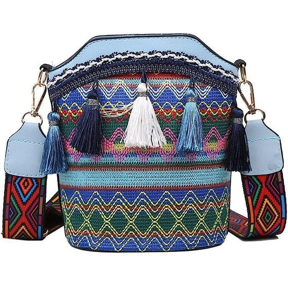 Kukuzhu Women's Crossbody Bag Vintage HandBag Fashion Satchel Muticolor Clutch Mini Purse With Zipper