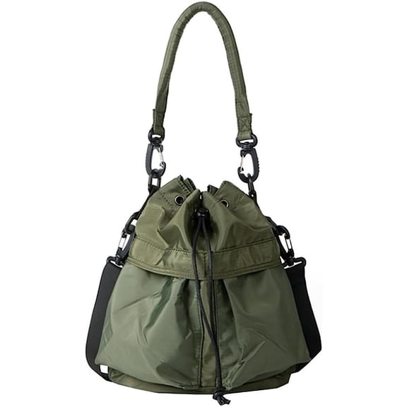 Kukuzhu Women’s Drawstring Bucket Bag Nylon Crossbody Bag Tote Handbags Casual Hobo Shoulder Purse