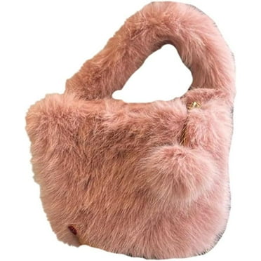 Kukuzhu Women's Fur Textured Cross-body Bag Autumn And Winter Versatile Korean Version Plush One-Shoulder Armpit Bag