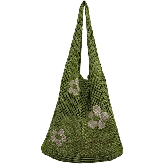 Kukuzhu Women's Handbags Hobo Bags Knit Bags Mesh Tote Bags Hollow Shoulder Bags Shopping Bags