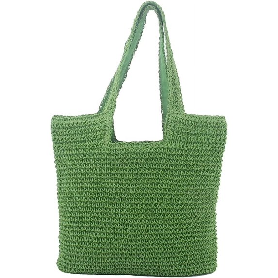 Kukuzhu Women's Handwoven Straw Hobo Bag Stylish Tote Simple Sen Series Shoulder Bag Large Summer Beach Handles Handbag