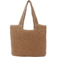 thumbnail image 1 of Kukuzhu Women's Handwoven Straw Hobo Bag Stylish Tote Simple Sen Series Shoulder Bag Large Summer Beach Handles Handbag, 1 of 3