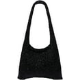thumbnail image 1 of Kukuzhu Women's Handwoven Tote Bag Fashion Woven Hobo Bag Shiny Knitted Shoulder Handbags Purse, 1 of 8
