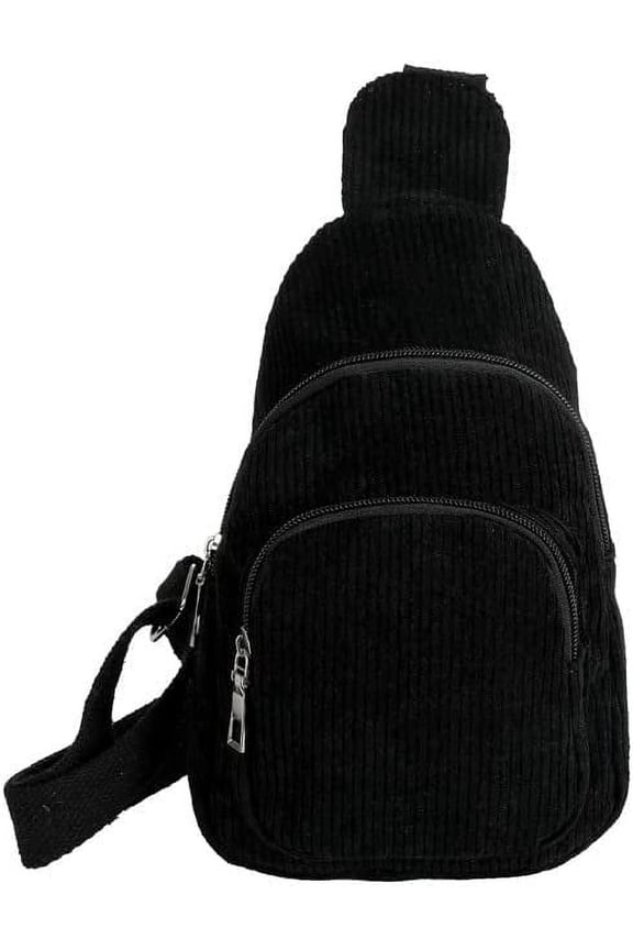 Women's Hippie Punk Fanny Bag Grunge Indie Alt Crossbody Bags for Running Hiking Travel Workout Adjustable Strap (Dark Brown)