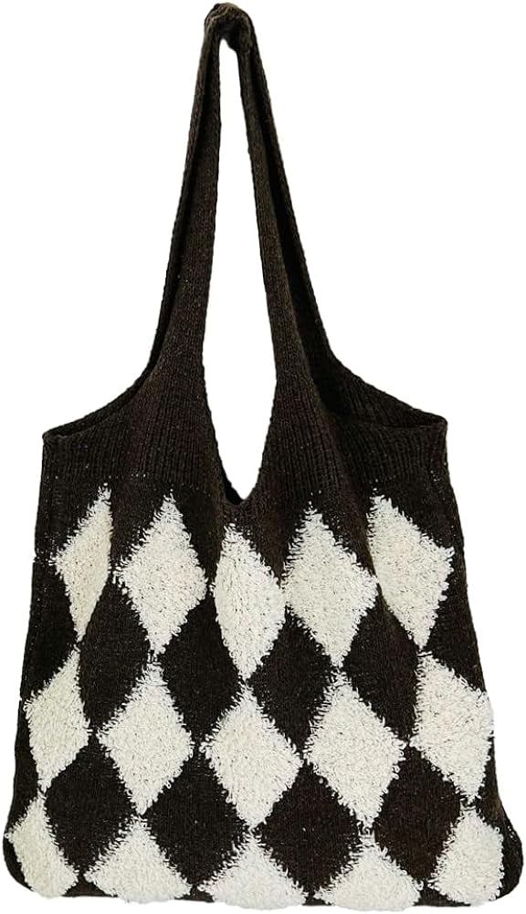 Kukuzhu Women’s Hobo Bag Crochet Large Purse Knitted Tote Bag Colorful Shopping Shoulder Bag Mesh 2023
