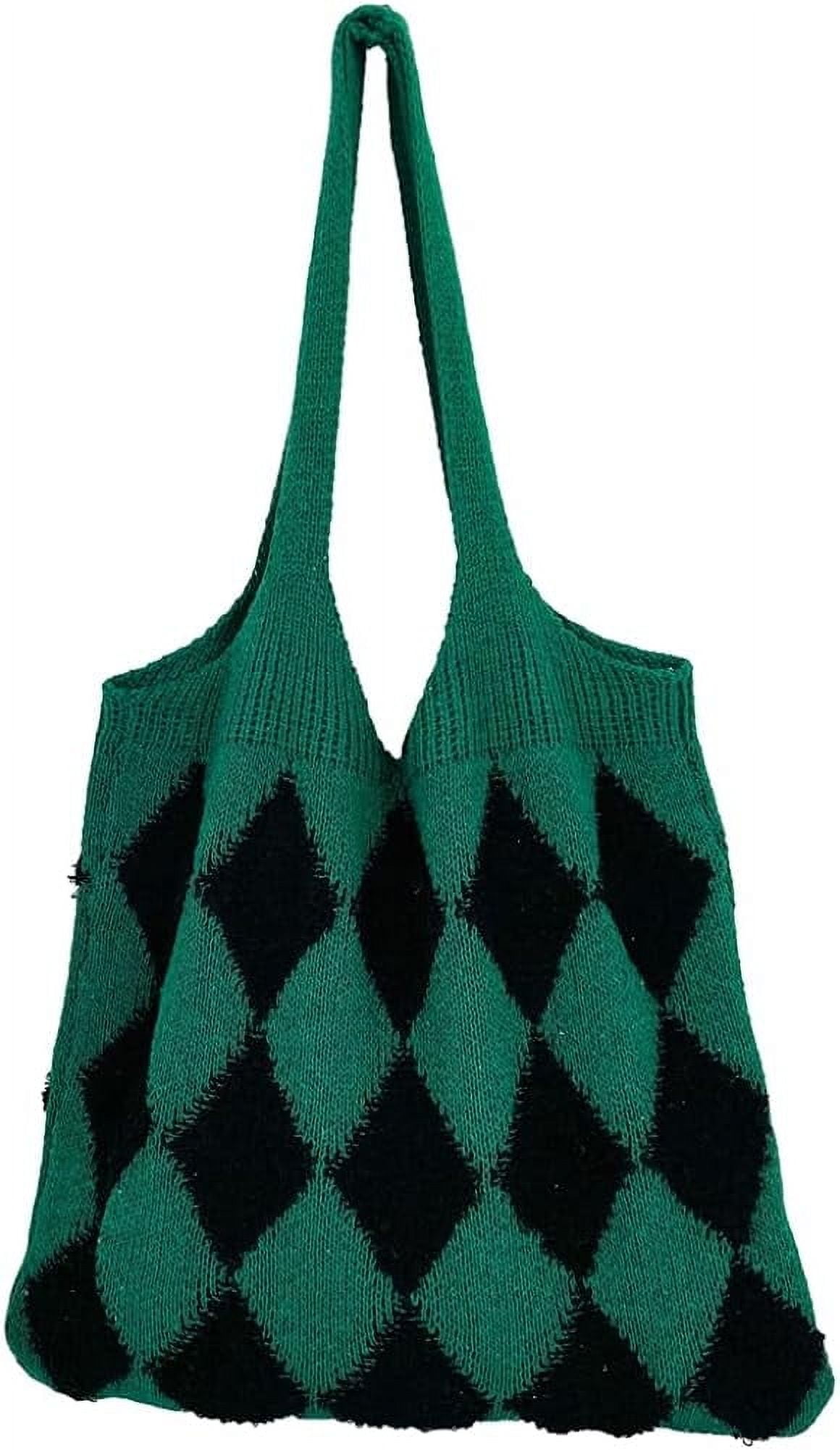 Kukuzhu Women’s Hobo Bag Crochet Large Purse Knitted Tote Bag Colorful Shopping Shoulder Bag Mesh 2023