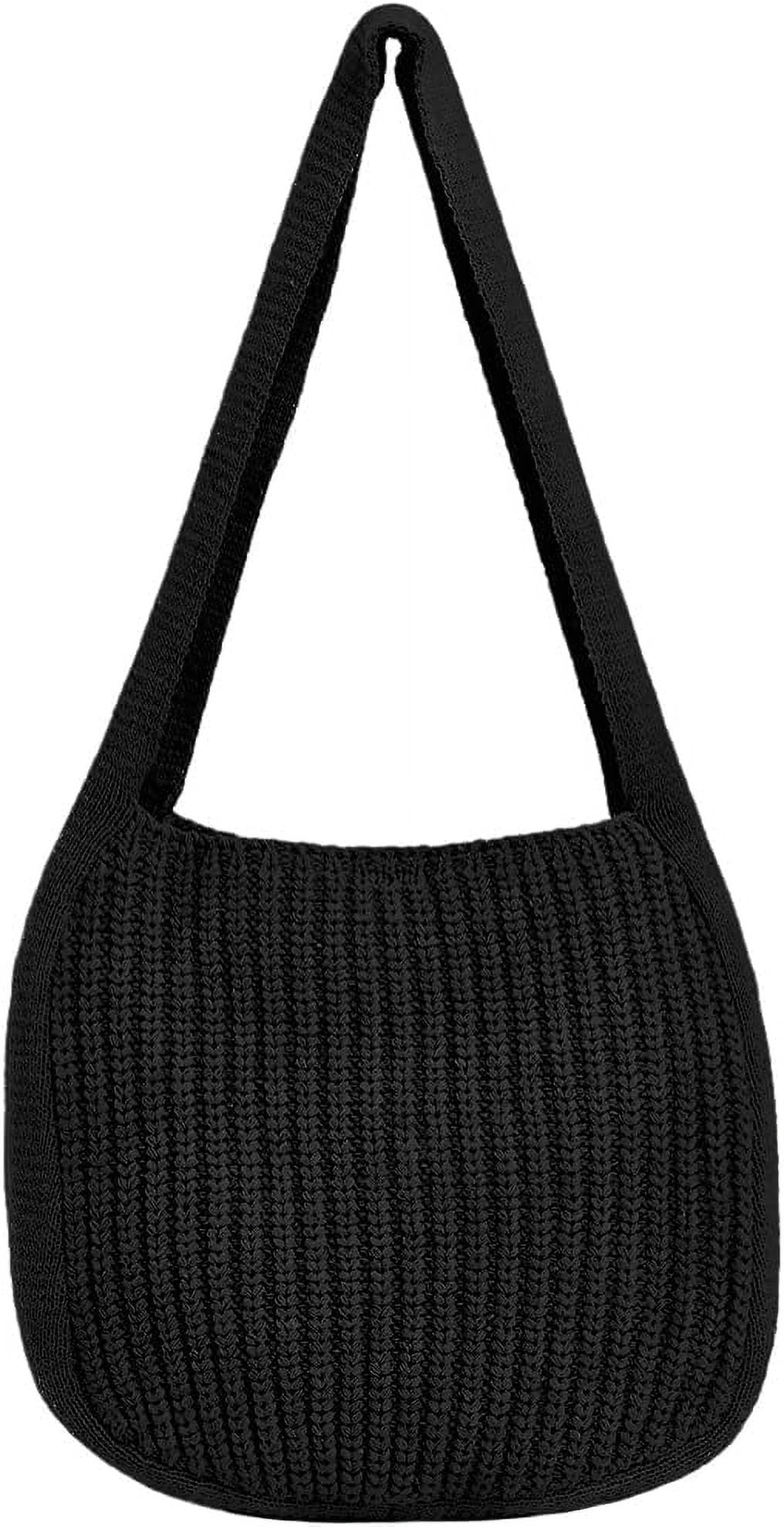 Kukuzhu Women's Hobo Bag Crocheted Shoulder Bag Large Knitted Handbags Tote Aesthetic Purse Top Handle Bag