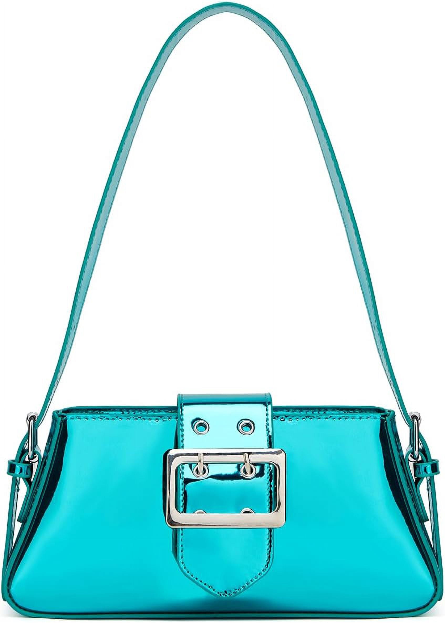 YOYOWING Women's PU Leather Tote Bag – Crossbody Satchel, Green Small Size, Fashion Handbag - View #11