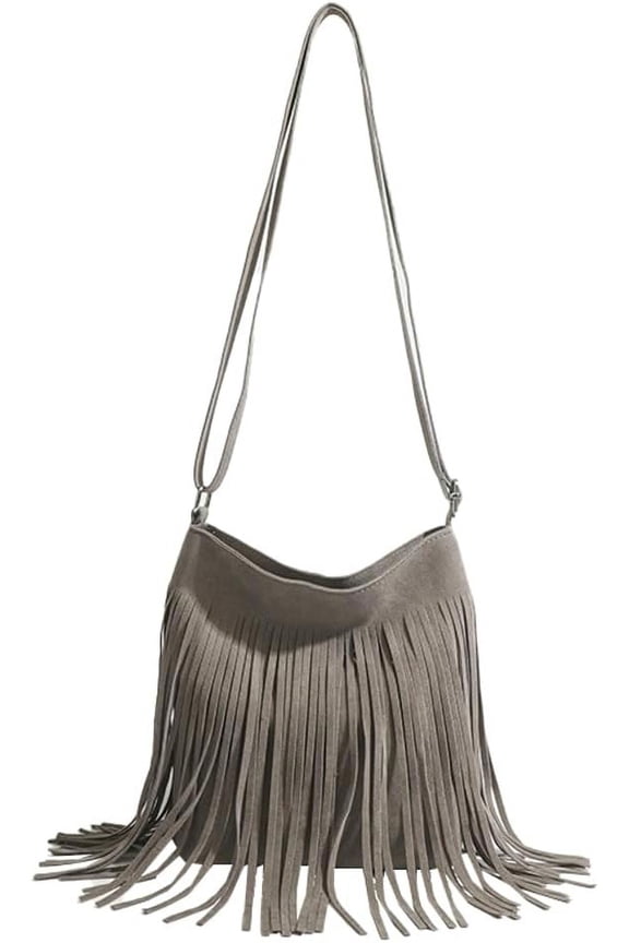 Women's Hobo Bag Leather Shoulder Crossbody Bag Fashion Tassel Purse Handbag Totes Bohemian Style Satchels