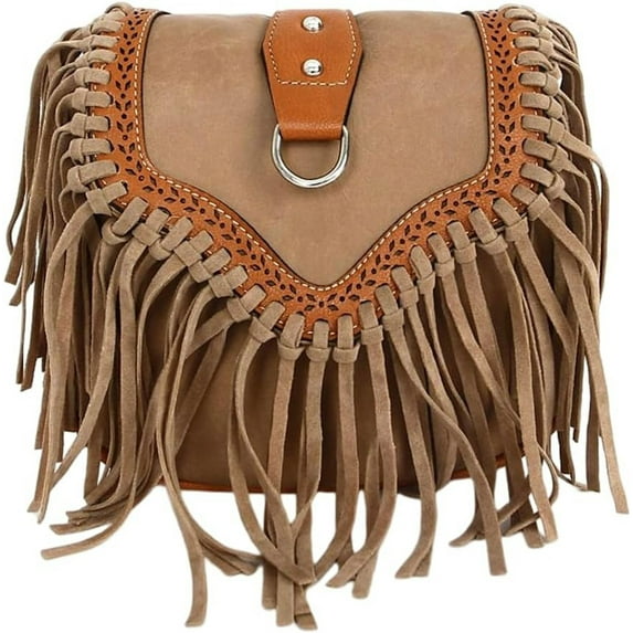 Kukuzhu Women's Hobo Bag PU Leather Shoulder Crossbody Bag Retro Handbag Totes Purse Travl Top Handle Bag with Tassel