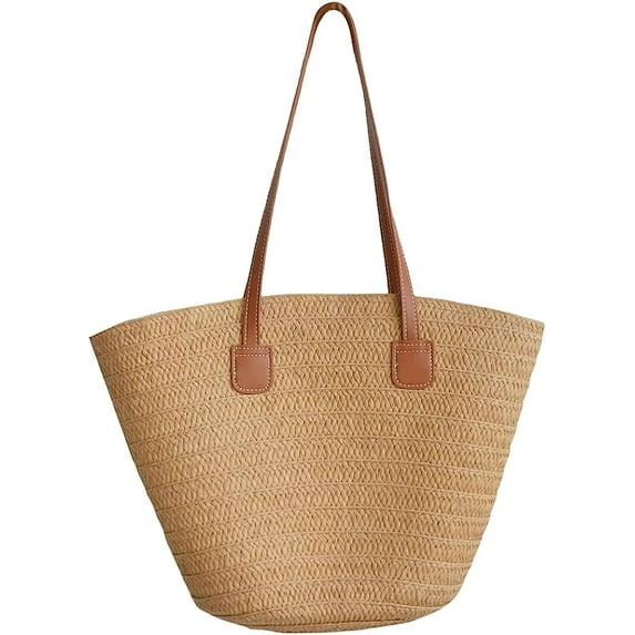 Kukuzhu Women's Hobo Bag Straw Woven Shoulder Bag Summer Beach Totes Handbag Top Handle Purse for Travel Vocation