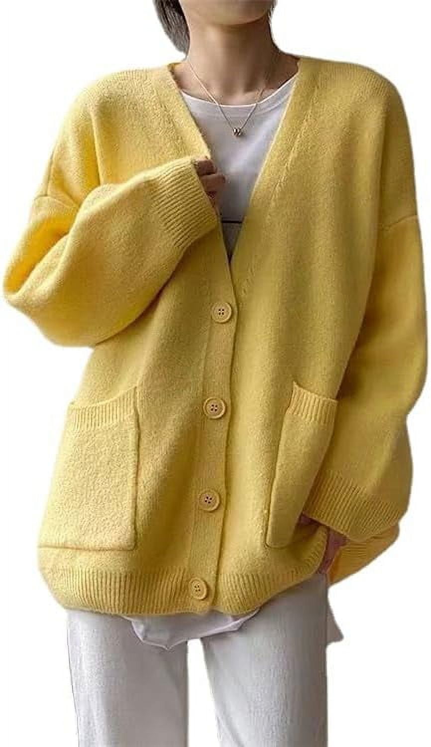 Kukuzhu Women s Kawaii Cute Sweater Y2K Japanese Oversized Cardigans Perppy Tops Long Sleeve Knitted Clothing Walmart