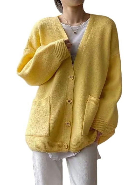 Women's Kawaii Cute Sweater Y2K Japanese Oversized Cardigans Perppy Tops Long Sleeve Knitted Clothing
