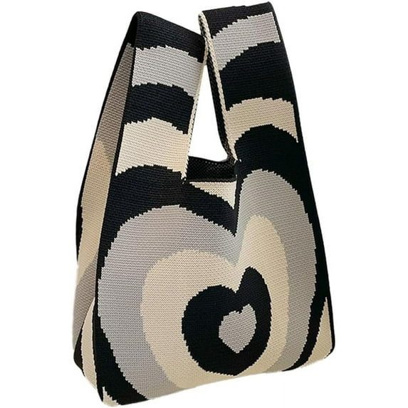 Kukuzhu Women's Knit Clutch Purse Love Shoulder Purse Handle Mini Purse Solid Color