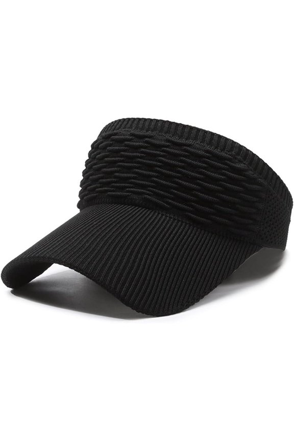 Women's Lady's Summer Cool Knit Baseball Cap Visor Skull Beanie Outdoor Runner Cap with Tail Hole