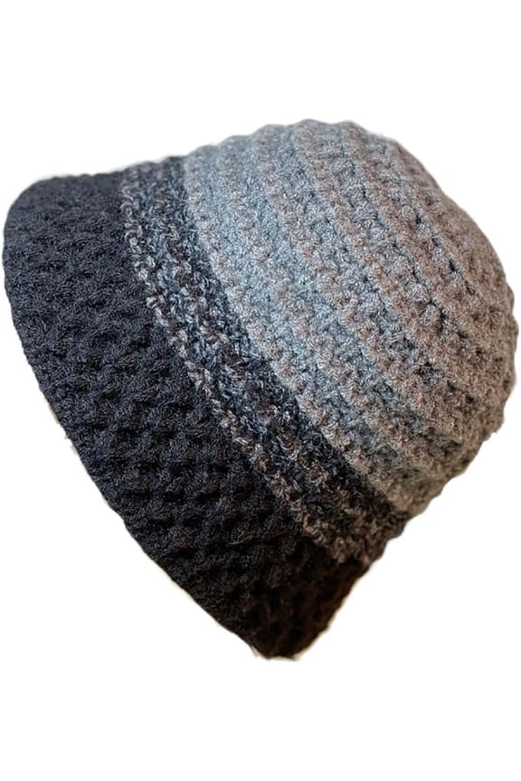 Women's Lady's Winter Bucket Hat Fashion Knit Cloche Hat Warm Crochet Cap Fisherman Hat