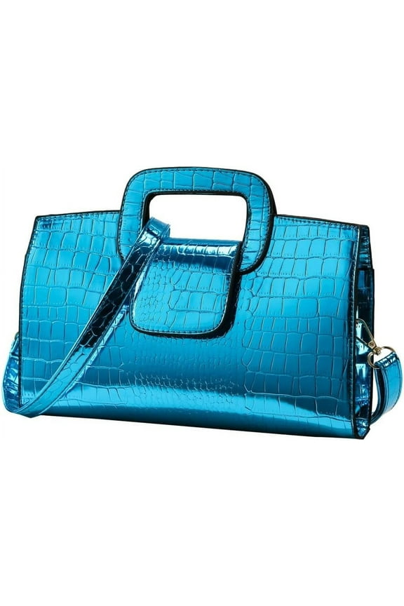 Women's Large Hobo Bag Satchel Purses Handbag Crocodile Pattern PU Leather Crossbody Shoulder Bag Elegant Totes