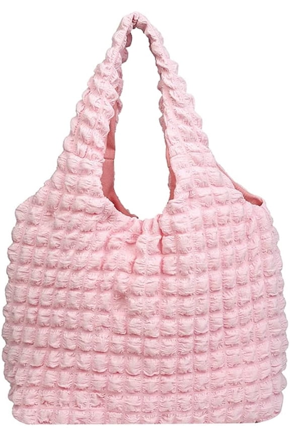 Women's Puffer Shoulder Bag Quilted Tote Bag Lightweight Puffy Crossbody Bag Large Hobo Purse Cloud Bubble Bag