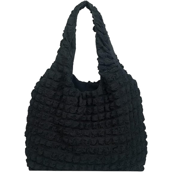 Kukuzhu Women's Puffer Shoulder Bag Quilted Tote Bag Lightweight Puffy Crossbody Bag Large Hobo Purse Cloud Bubble Bag