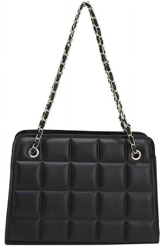 Women’s Shoulder Bag Chain Strap Designer Tote Plaid PU Leather Crossbody Bag Hobo Purse 2023