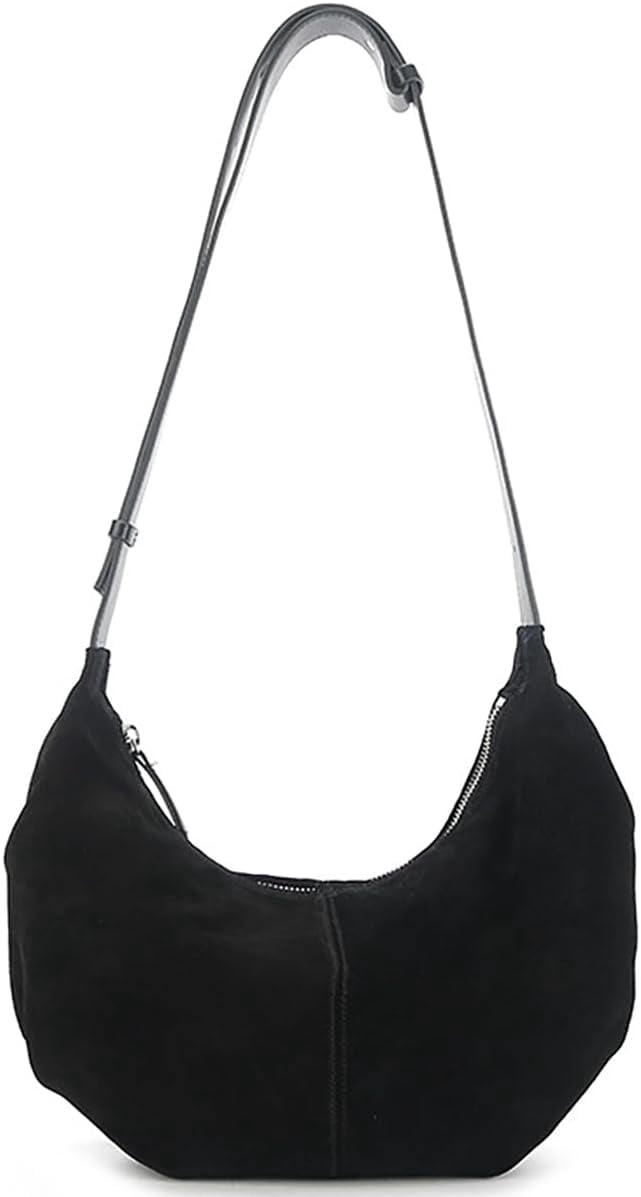 CHICUIQY Women's Dumpling Shoulder Bag - Crossbody Purse With Detachable Pearl Strap, Large Capacity, PU Leather