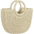 thumbnail image 1 of Kukuzhu Womens Large Straw Beach Bag Woven Tote Bag Top Handle Handbag Purse for Summer, 1 of 5